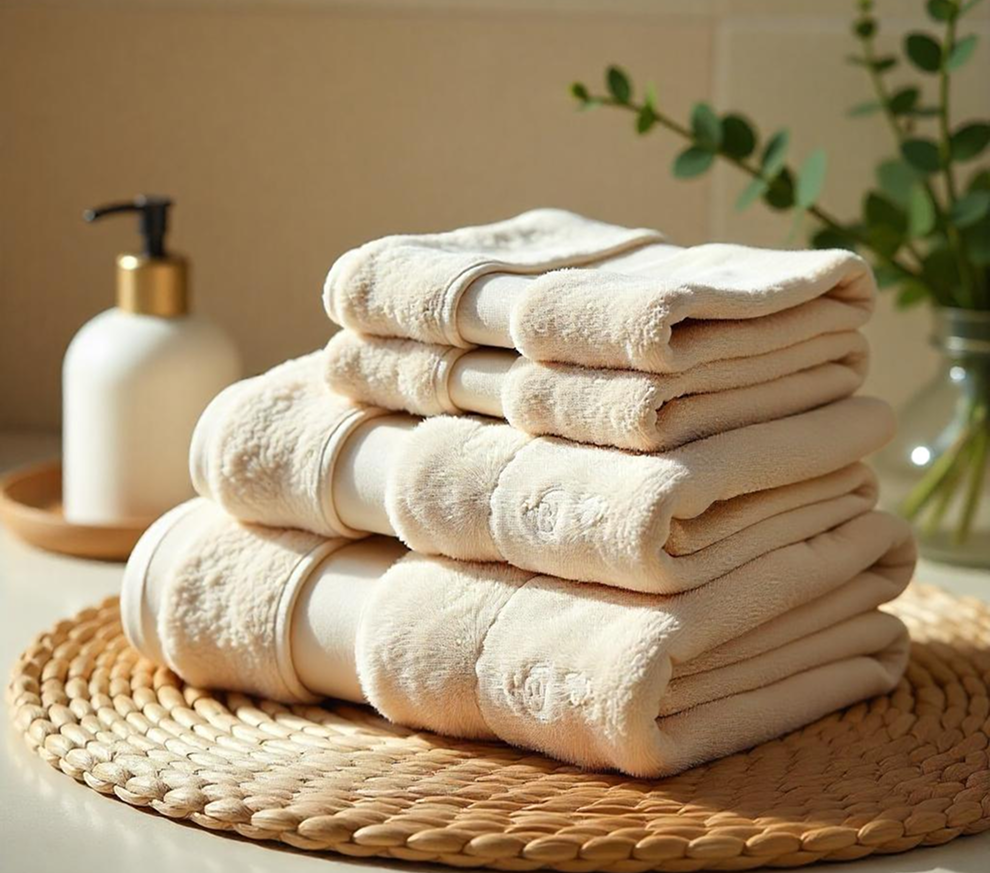Snow Bliss Cotton Bath Towels – 2 Pc