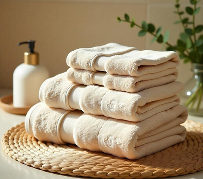 Golden Glow Soft Touch Towels – 2 Pc