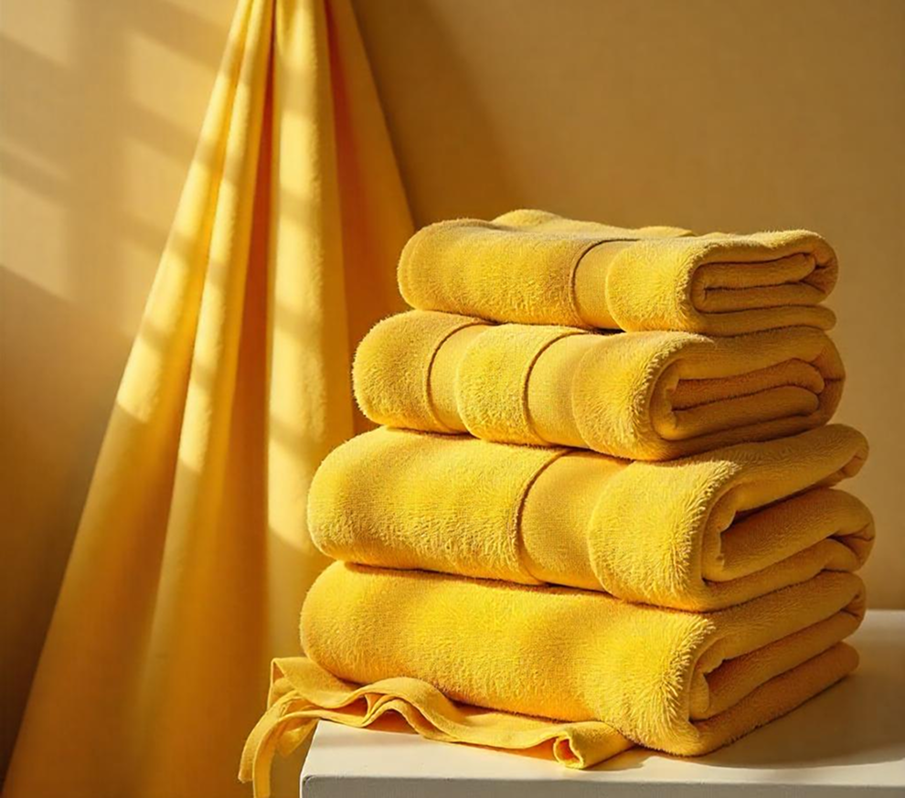 Golden Glow Soft Touch Towels – 2 Pc