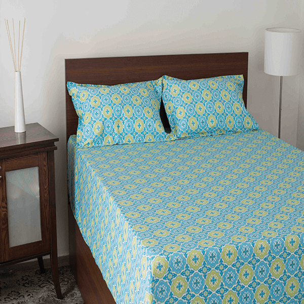 Shiro Osaka Bed Linen (Sky Blue)