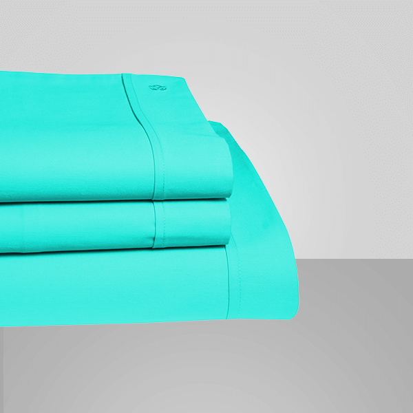 Lea Blanc Bed Linen (Aqua)