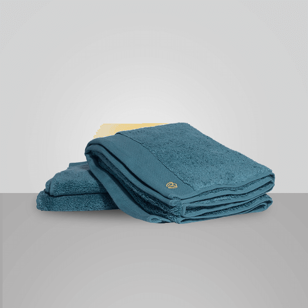 Lea Blanc Hand Towel (Colonial Blue)