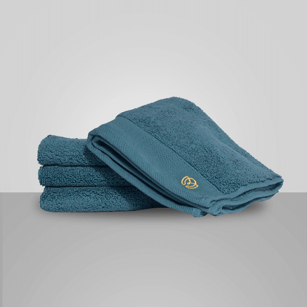 Lea Blanc Wash Towel (Colonial Blue)